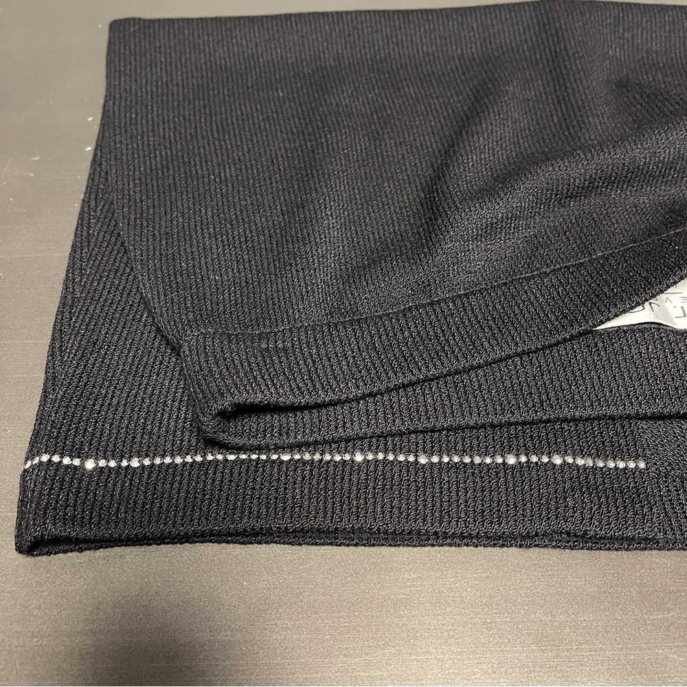 St John Marie Gray Black Evening Daytime Swarovski Crystal Hemline Slit Skirt - Picture 4 of 5